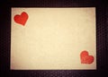 Old Paper with a Hearts Royalty Free Stock Photo