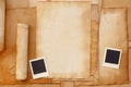 Old paper and photo frame Royalty Free Stock Photo