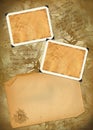 Old paper with photoframeworks Royalty Free Stock Photo