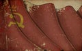 Old Paper Print - Waving Flag of Soviet Union During WWII (1936-1955