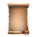 Old Paper Scroll With Wax Seal Royalty Free Stock Photo