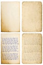 Old paper sheet with edges Handwritten letter Handwriting Royalty Free Stock Photo