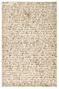 Old paper sheet handwritten text Grungy texture background Royalty Free Stock Photo