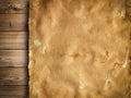 Old paper sheet on wooden background Royalty Free Stock Photo