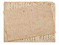 Old paper sheets Aged blank page edges on white background Royalty Free Stock Photo