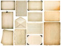 Old paper sheets with edges. Vintage book pages, cardboards Royalty Free Stock Photo