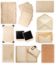 Old paper sheets Vintage photo album book page card frame Royalty Free Stock Photo