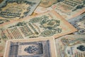 Old paper tsarist money of the Russian Empire Royalty Free Stock Photo