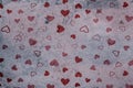 Old paper vintage heart texture, Hearts print papers