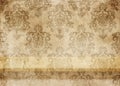 Old paper with vintage patterns. Royalty Free Stock Photo