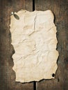 Old paper on the wood