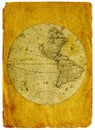 Old paper world map. Royalty Free Stock Photo