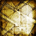 Old papers and grunge filmstrip Royalty Free Stock Photo