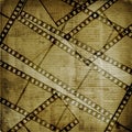 Old papers and grunge filmstrip Royalty Free Stock Photo