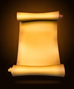Old parchment paper scroll Royalty Free Stock Photo