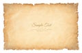 Old parchment paper sheet vintage aged or texture isolated on white background Royalty Free Stock Photo