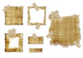 Old parchment textures Royalty Free Stock Photo