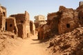 Old part (citadel) of desert town Mut in Dakhla oazis in Egypt, people still live here Royalty Free Stock Photo