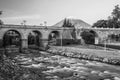 Old part of city of Arequipa and its volcano Misti and Chili river