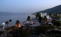 Old part of the city of Tiberias and Kinneret Lake