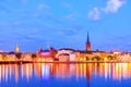 The old part of Stockholm Gamla Stan during twilight sunset, Sweden