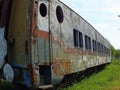 Old passenger car It worked as a passenger transport