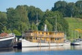 The old passenger steamer in the harbor of lake Saimaa. Lappeenranta, Finland