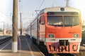 Old passenger train, red Royalty Free Stock Photo