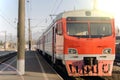 Old passenger train, red Royalty Free Stock Photo