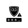Old password line icon. Isolated vector element. Royalty Free Stock Photo