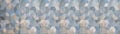 Old pastel blue beige vintage geometric shabby mosaic motif porcelain stoneware tiles stone concrete cement wall wallpaper texture Royalty Free Stock Photo
