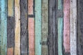 Old pastel plank in vertical line. Royalty Free Stock Photo