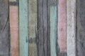 Old pastel plank in vertical line. Royalty Free Stock Photo