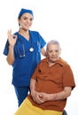 Old Patient with nurse Royalty Free Stock Photo