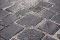 Old Paved Bridge Of Bricks. Old Gray Background. Background of the Stones. Background for Design, Design and Template