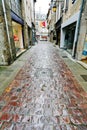 Old paved road in Dinan Royalty Free Stock Photo