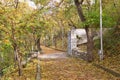 Old paved road through the forest. Pyatigorsk, Russia Royalty Free Stock Photo