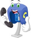 Old Payphone Cartoon Royalty Free Stock Photo