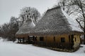 Old peasant house covered with straw Royalty Free Stock Photo