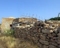 Old peasant houses made of stone in Sicily Italy Royalty Free Stock Photo