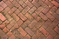 Old pedestrian brick paveway Royalty Free Stock Photo