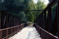 Old pedestrian bridge over the Royalty Free Stock Photo