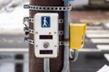 Pedestrian signal button for blind people