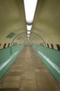 An old pedestrian tunnel, decorated with ornate tiles Royalty Free Stock Photo