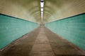 An old pedestrian tunnel, decorated with ornate tiles Royalty Free Stock Photo