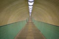 An old pedestrian tunnel, decorated with ornate tiles Royalty Free Stock Photo