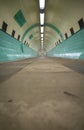 An old pedestrian tunnel, decorated with ornate tiles Royalty Free Stock Photo