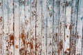 Old peeling blue paint on weathered wood as a detailed grunge background image Royalty Free Stock Photo