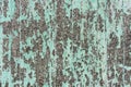 Old peeling paint on galvanized metal sheet, background, texture Royalty Free Stock Photo