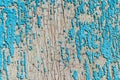 Old and peeling paint Over time, the blue paint peeled off from the old boards and the wood texture cracked. Vintage Royalty Free Stock Photo